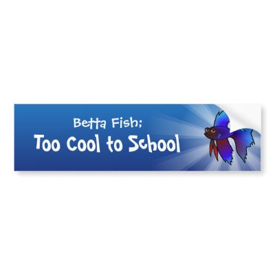 Betta Fish; Too Cool to School by CartoonizeMyPet