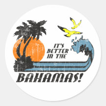 Better in Bahamas Faded Sticker