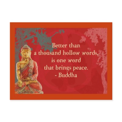 Better than a thousand hollow words... post card by ArtLifeCafe