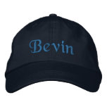 Bevin Personalized Embroidered Baseball Cap Blue