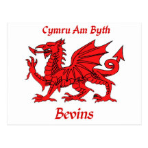 Bevins Welsh Dragon Postcard