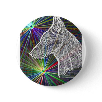 Beware - Dog Pinback Button by 4theLoveofArt