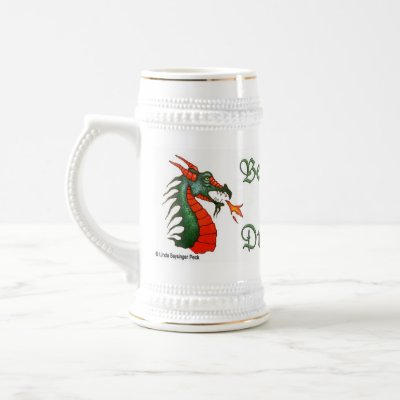 Beware Dragons stein Mugs by Linda_MN