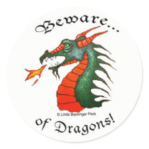 Beware Dragons sticker