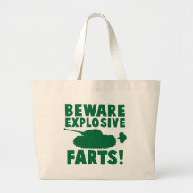 Beware EXPLOSIVE FARTS! Tote Bags