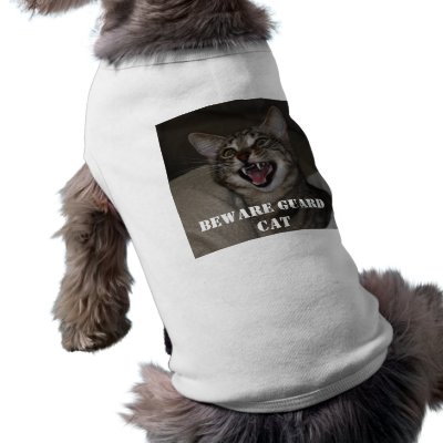 Beware Guard Cat photo dog shirt by VisualJourney