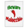 Beware Malocchio (Evil Eye) Card