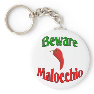 Beware Malocchio (Evil Eye) Key Chain by claybuster