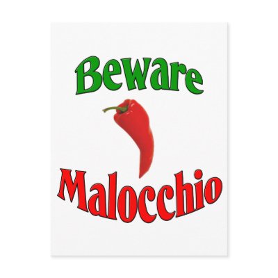 Beware Malocchio (Evil Eye) Postcard by claybuster