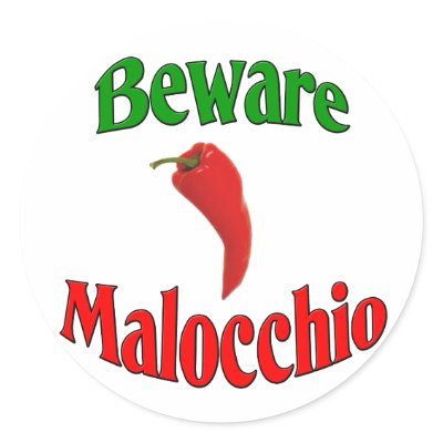Beware Malocchio (Evil Eye) Stickers by claybuster