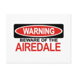 Beware Of Airedale Postcard