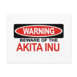 Beware Of Akita Inu Postcard