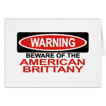Beware Of American Brittany Card