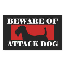 Beware of Attack Dog - Airedale Terrier Sticker