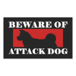 Beware of Attack Dog - Akita Sticker