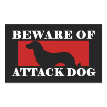 Beware of Attack Dog - Anatolian Shepherd Dog Round Sticker
