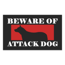 Beware of Attack Dog - Australian Cattle Dog Stickers