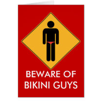 Beware of Bikini Guys Cards