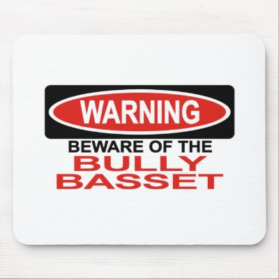 Beware Of Bully Basset Mouse Mats by Bewareofdogs