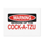 Beware Of Cock-A-Tzu Post Cards