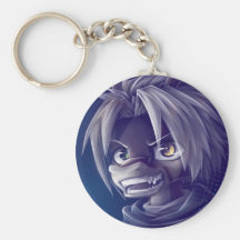 Beware of comic characters! key chain