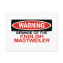 Beware Of English Mastweiler Post Card