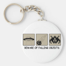 Beware of Falling Objects Keychain