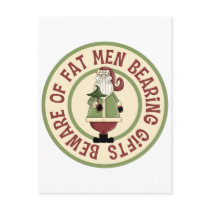 Beware Of Fat Men Funny Christmas Gift