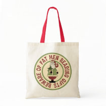 Beware Of Fat Men Funny Christmas Tote Bag