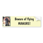 Beware of Flying Horse MANURE bumper stickers