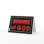 Beware of God Parody Yard Sign Cards