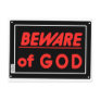Beware of God Parody Yard Sign Post Cards