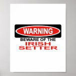 Beware Of Irish Setter posters