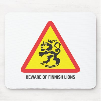 Beware of Lions Mousepad by Madinagoodway