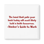 Beware of people patting you on the back (2)