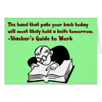 Beware of people patting you on the back