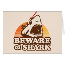 Beware of Sharks with Frickin' Laser Beams Cards