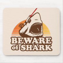 Beware of Sharks with Frickin' Laser Beams Mouse Pad