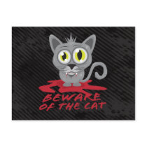 Beware Of The Cat Postcard