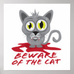 Beware Of The Cat Poster
