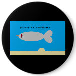 Beware of the Zombie Narwhal Pinback Button