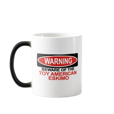 Beware Of Toy American Eskimo Mugs by Bewareofdogs