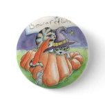 Beware Of Witch Cat Pinback Buttons