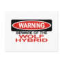 Beware Of Wolf Hybrid Postcards