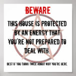 BEWARE Sign For Property Owners posters