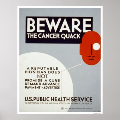 Beware The Cancer Quack 1938 WPA Posters by lc_wpa