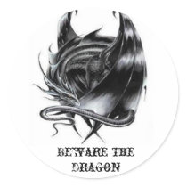 Beware the Dragon Sticker