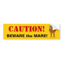 BEWARE the MARE Bumper Sticker