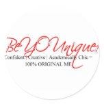 beYOUnique Black & Red Sticker