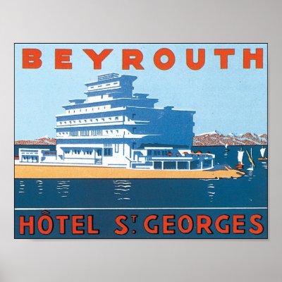 Beyrouth, Hotel  St. Georges Poster by vintagegiftmall